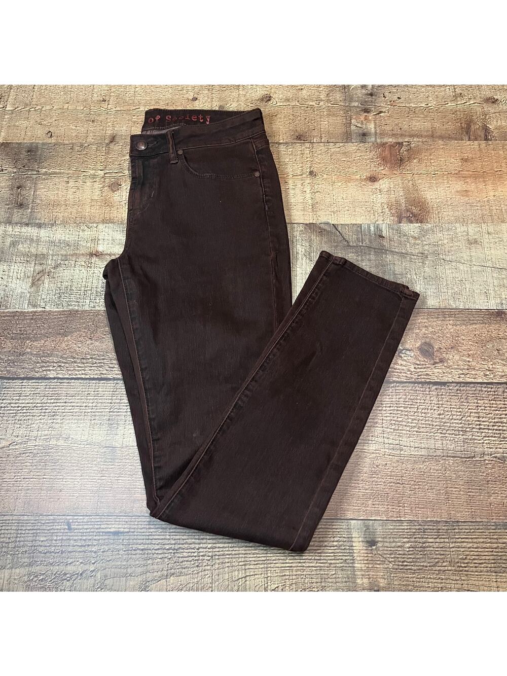 Articles of Society Women's Chocolate Brown Denim Mya Skinny Jeans Sz 26